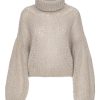 Knitwear | Americandreams Pepper Roll Neck Alpaca Pullover Cropped Beige