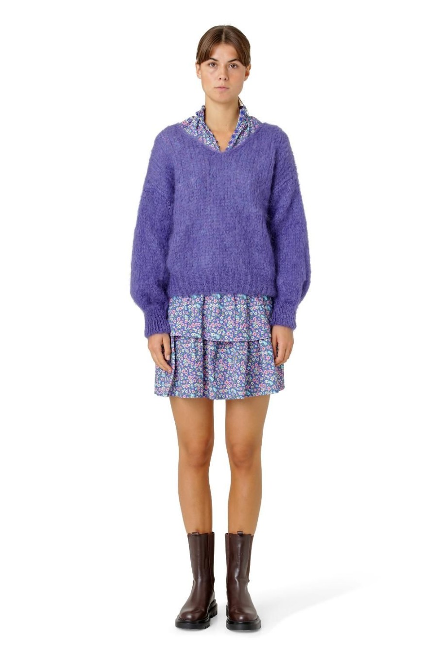 Knitwear | Americandreams Milana Ls Mohair Knit Violet