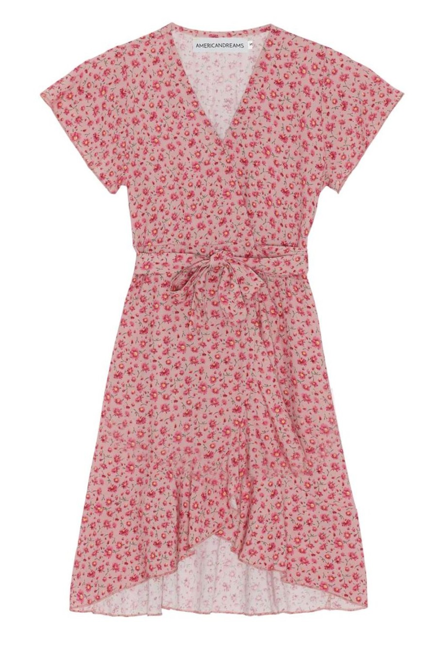 Kids | Americandreams Milly Wrap Dress Kids Pink Flower