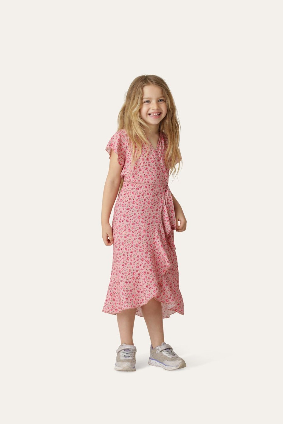 Kids | Americandreams Milly Wrap Dress Kids Pink Flower