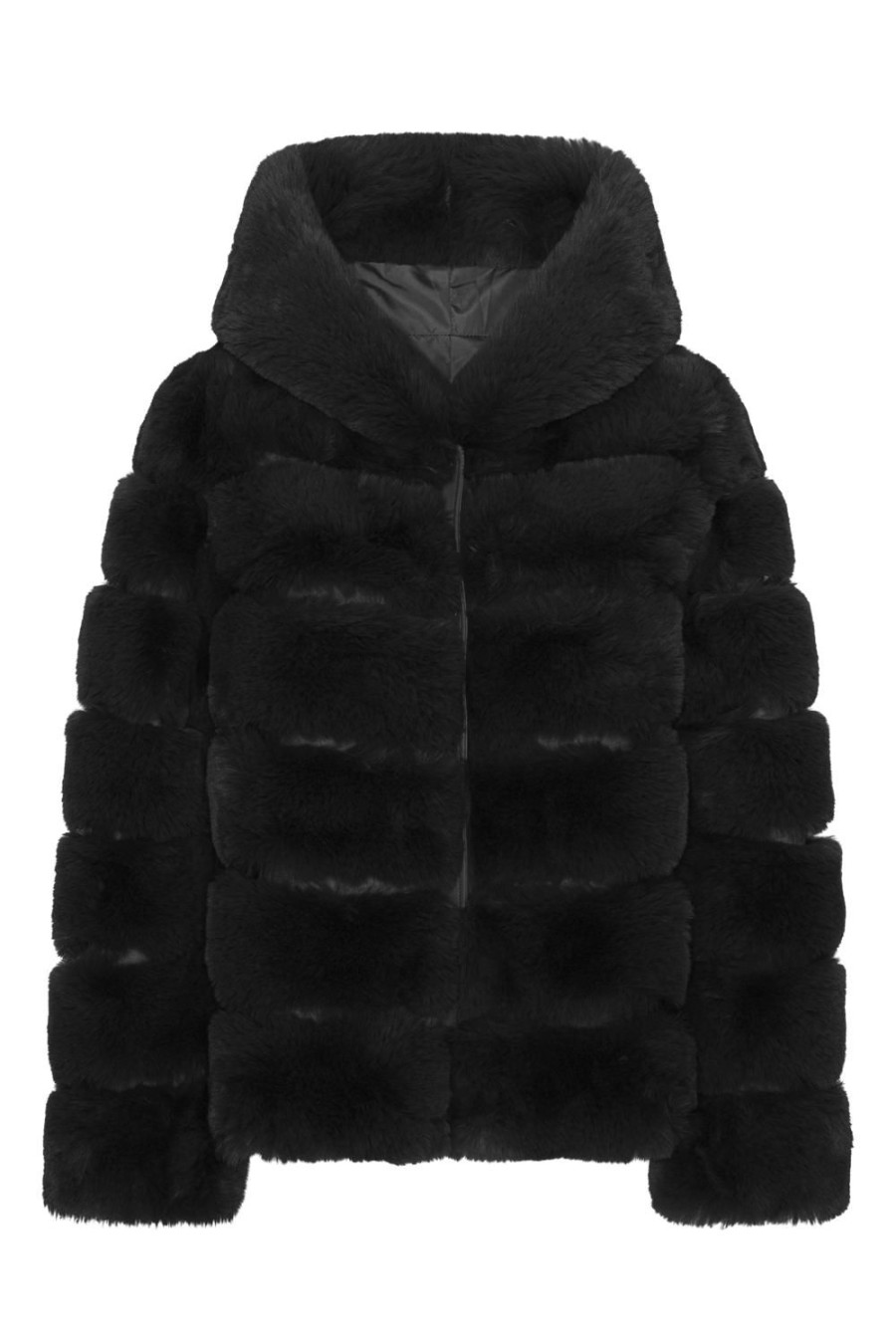 Outerwear | Americandreams Blake Short Faux Fur Jacket Black