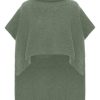 Knitwear | Americandreams Bella Poncho Dusty Green