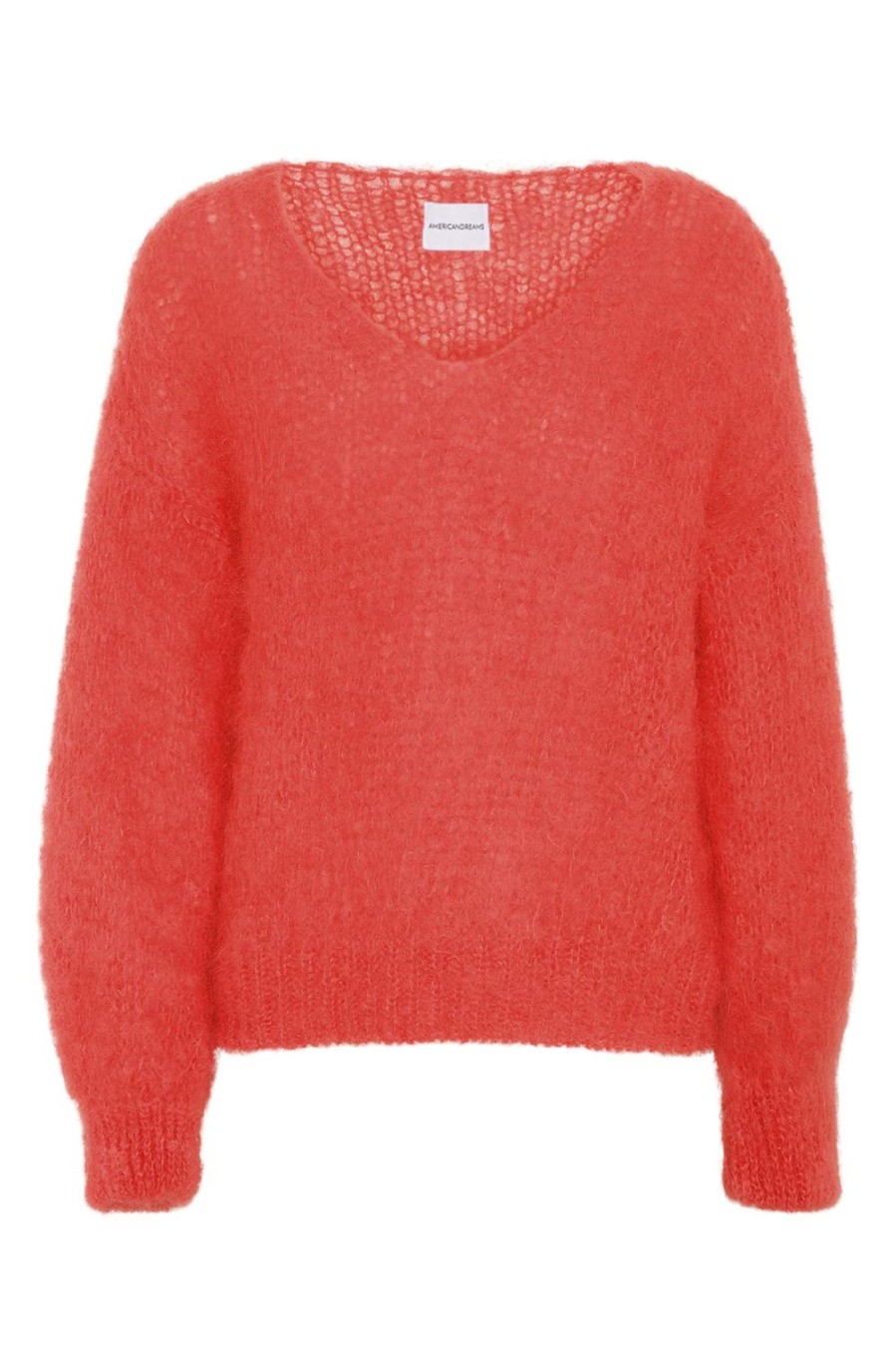 Knitwear | Americandreams Milana Ls Mohair Knit Coral Red