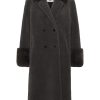 Outerwear | Americandreams Fiona Long Wool Coat Chocolate Brown