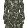 Dresses | Americandreams Laila Cotton Bow Dress Army Green Big Flowers