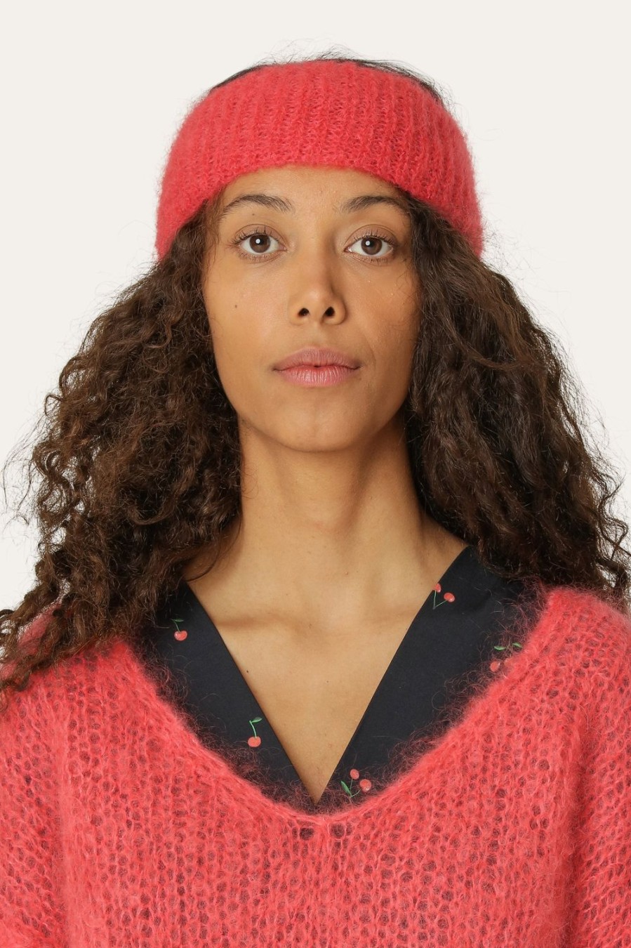 Knitwear | Americandreams Nola Mohair Headband Coral