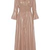 Dresses | Americandreams Sally Long Shimmer Dress Beige