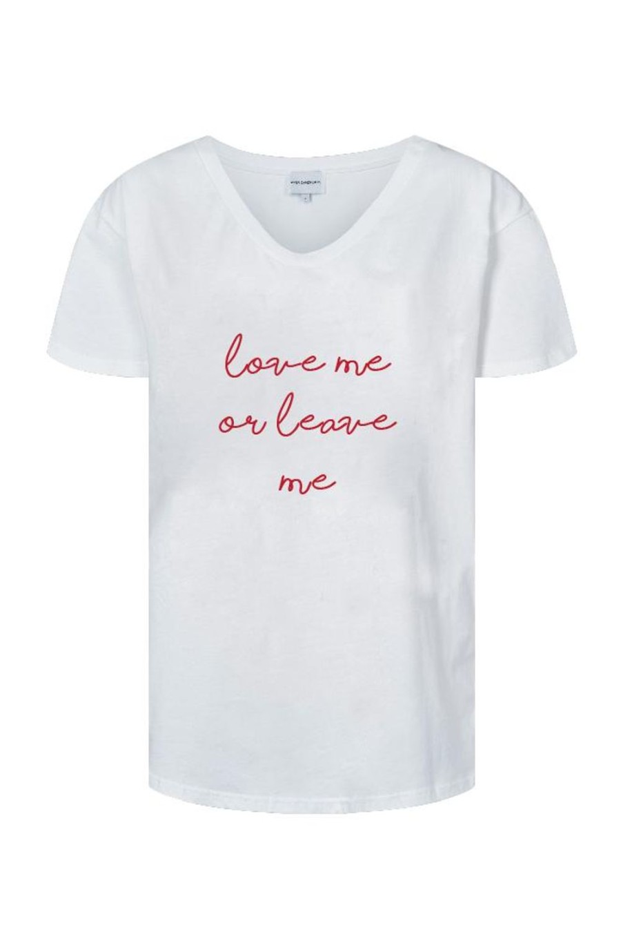 T-Shirts | Americandreams T-Shirt White Love Me Or Leave Me Red Letters