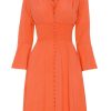 Dresses | Americandreams Sally Short Dress Burnt Orange Solid