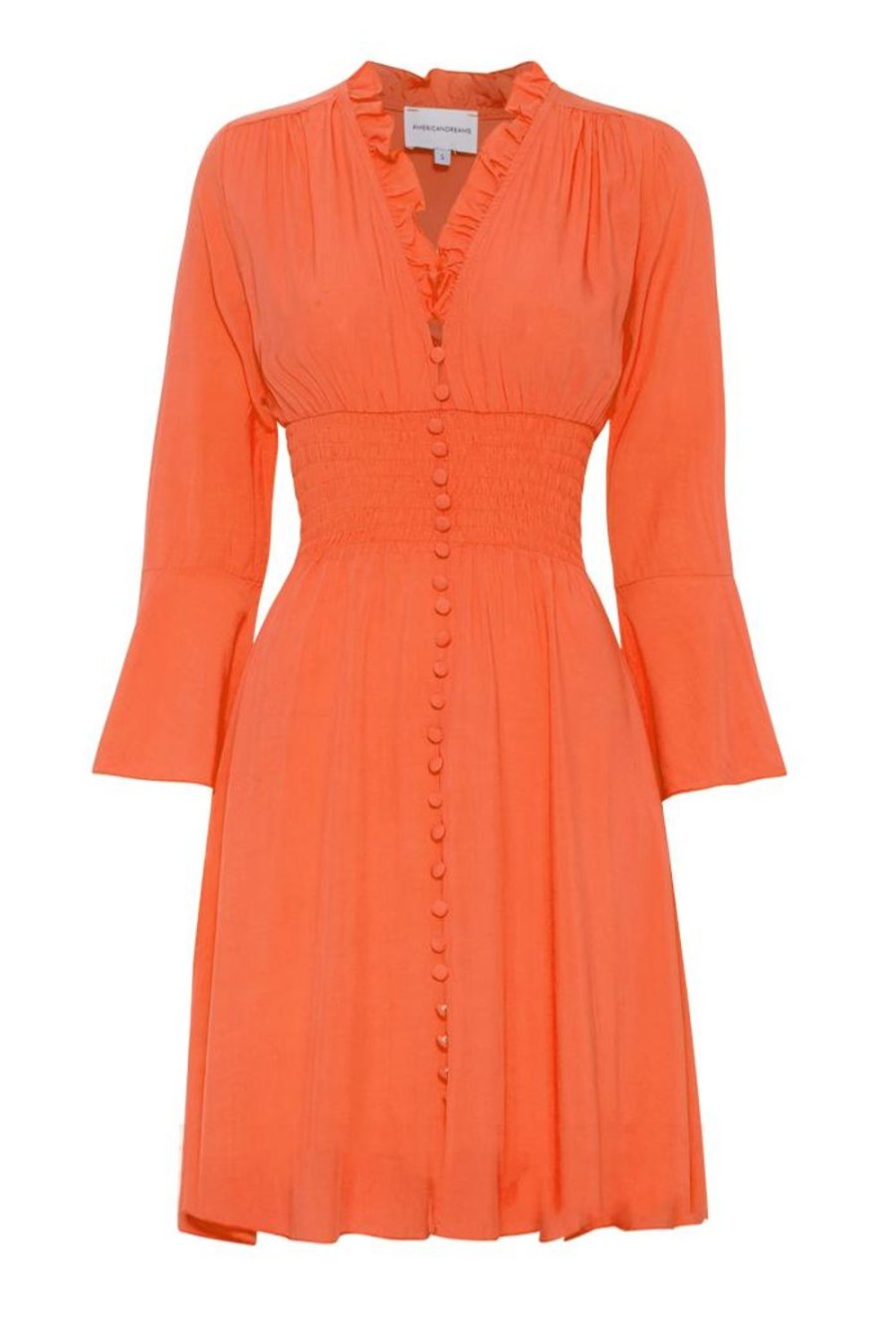 Dresses | Americandreams Sally Short Dress Burnt Orange Solid