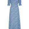 Dresses | Americandreams Koko Dress Long Open Back Sky Blue Flower