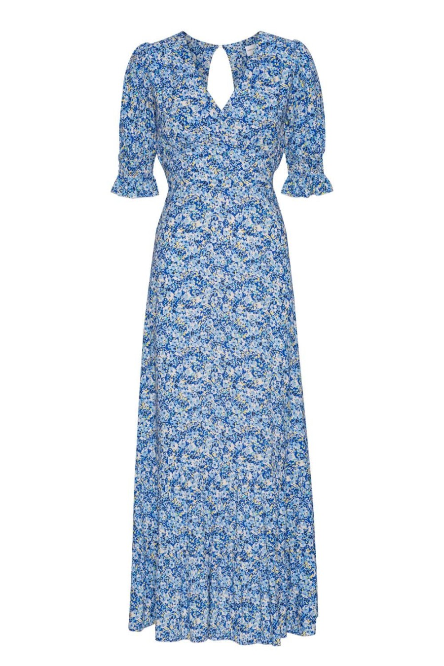 Dresses | Americandreams Koko Dress Long Open Back Sky Blue Flower