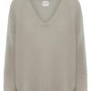 Knitwear | Americandreams Silja V Neck Knit Beige