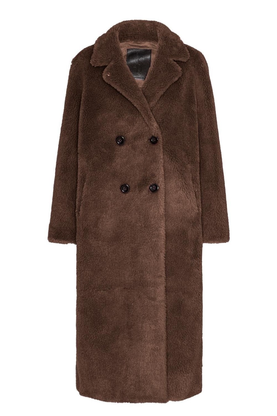 Outerwear | Americandreams Fiona Long Coat Without Fur Chocolate Brown