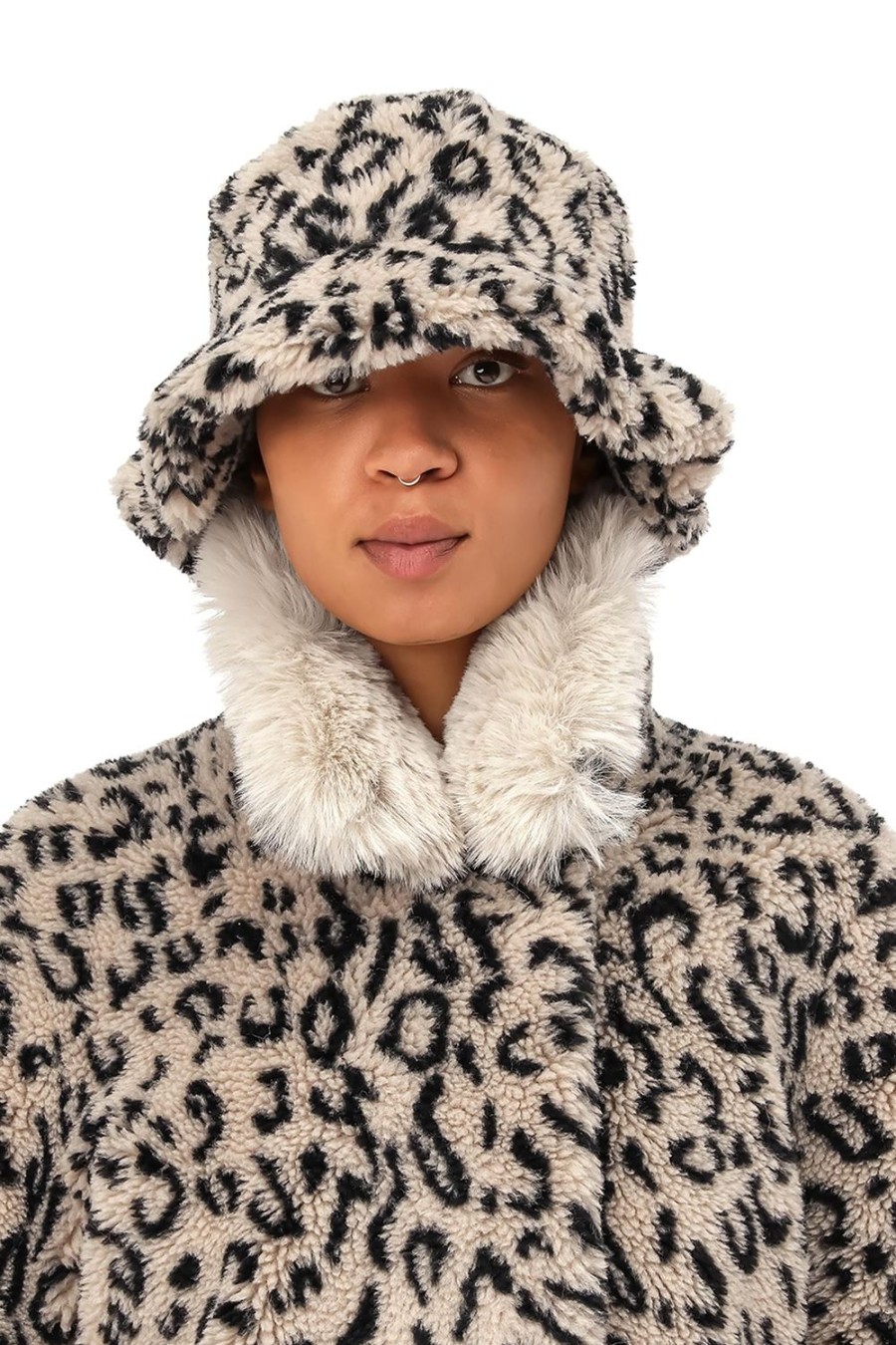 Outerwear | Americandreams Maya Wool Bucket Hat Dotted Beige