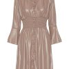 Dresses | Americandreams Sally Short Shimmer Dress Beige