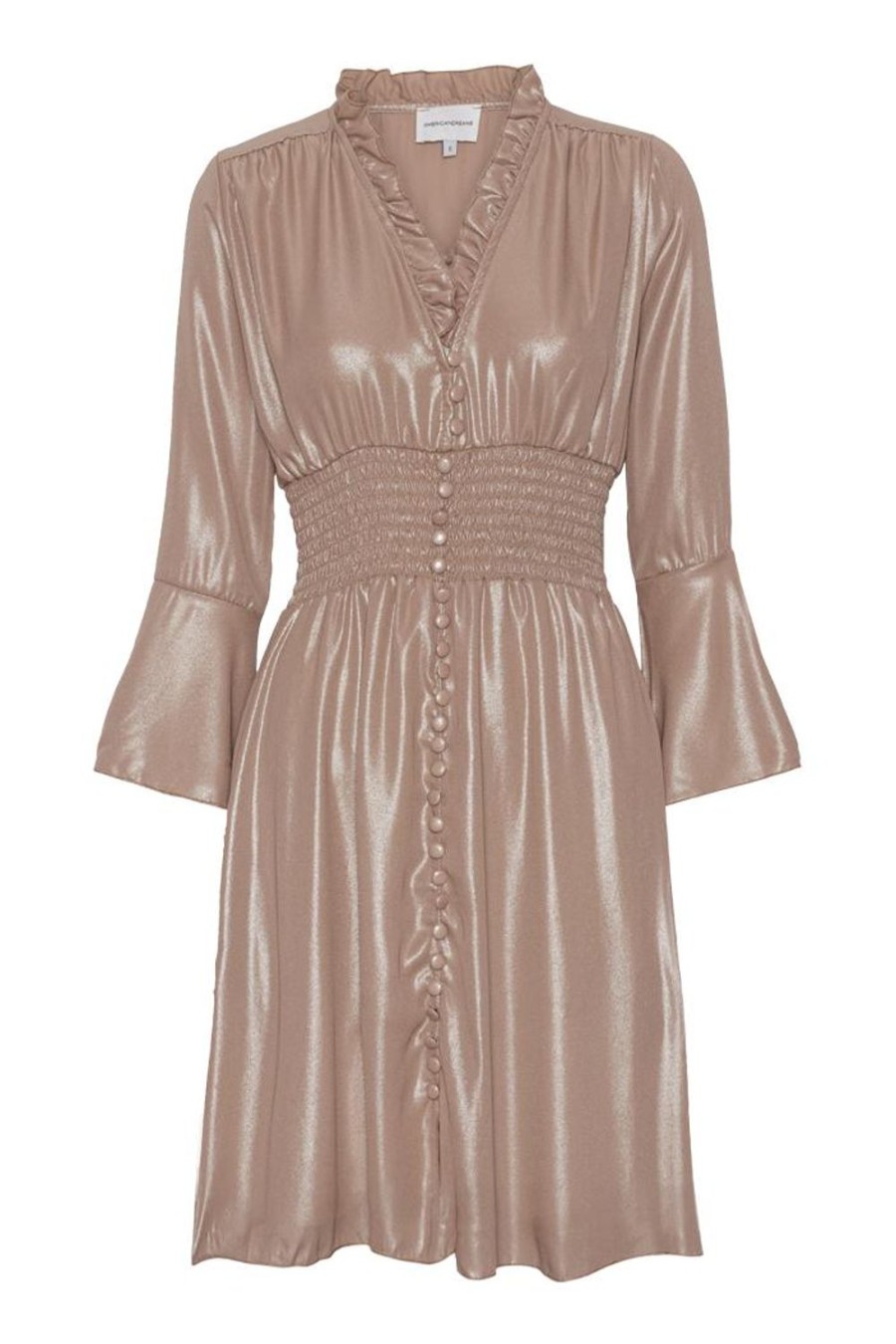 Dresses | Americandreams Sally Short Shimmer Dress Beige