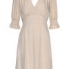 Dresses | Americandreams Koko Short Dress Beige Solid