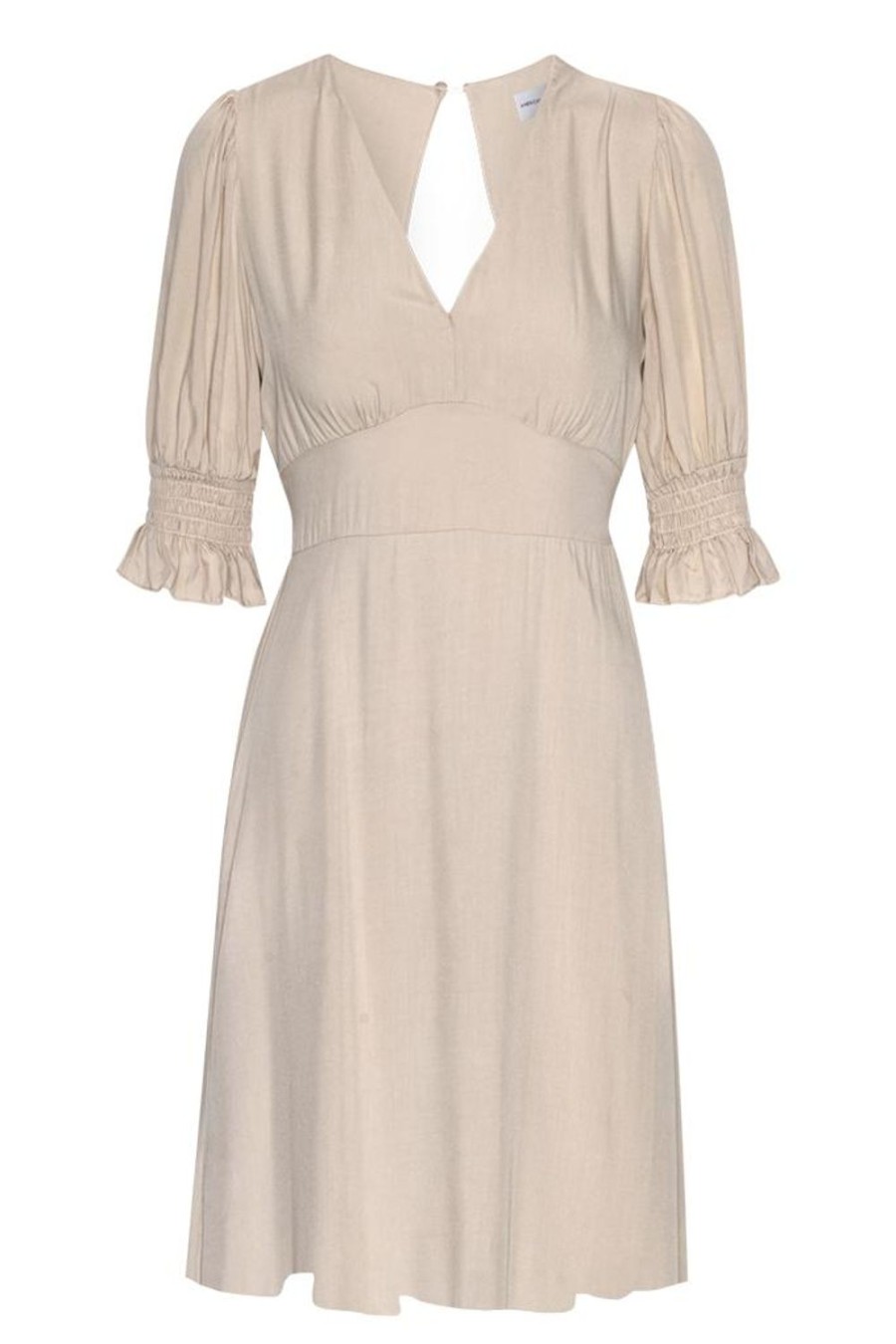 Dresses | Americandreams Koko Short Dress Beige Solid