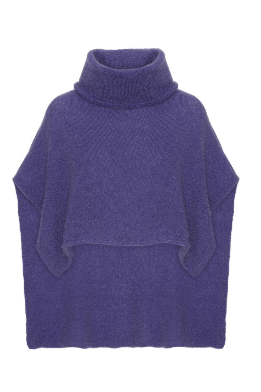 Knitwear | Americandreams Bella Poncho Violet