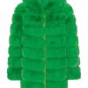 Outerwear | Americandreams Blake Faux Fur Coat Long Emerald Green