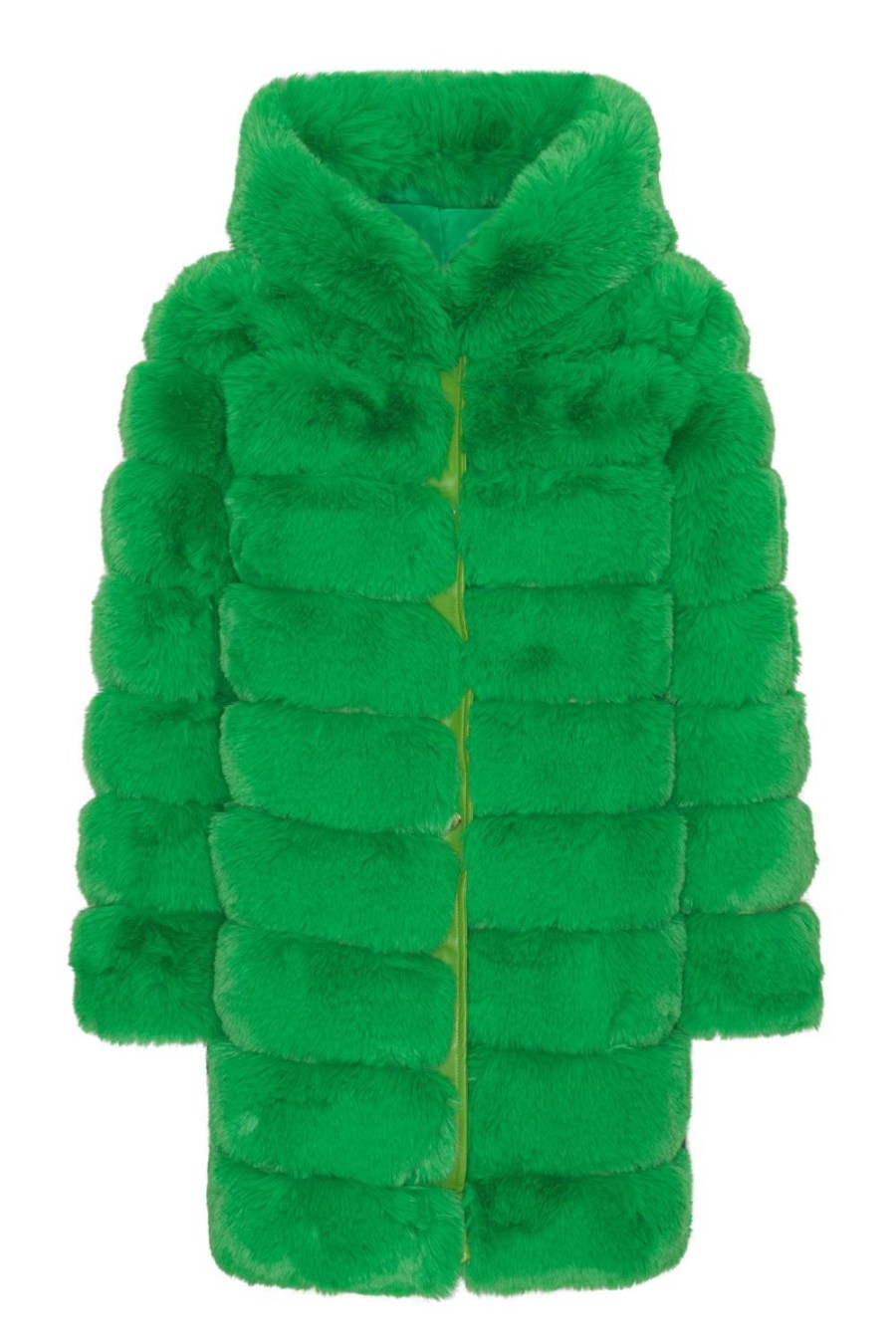 Outerwear | Americandreams Blake Faux Fur Coat Long Emerald Green