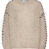 Knitwear | Americandreams Catia Mohair Stitch Pullover Beige