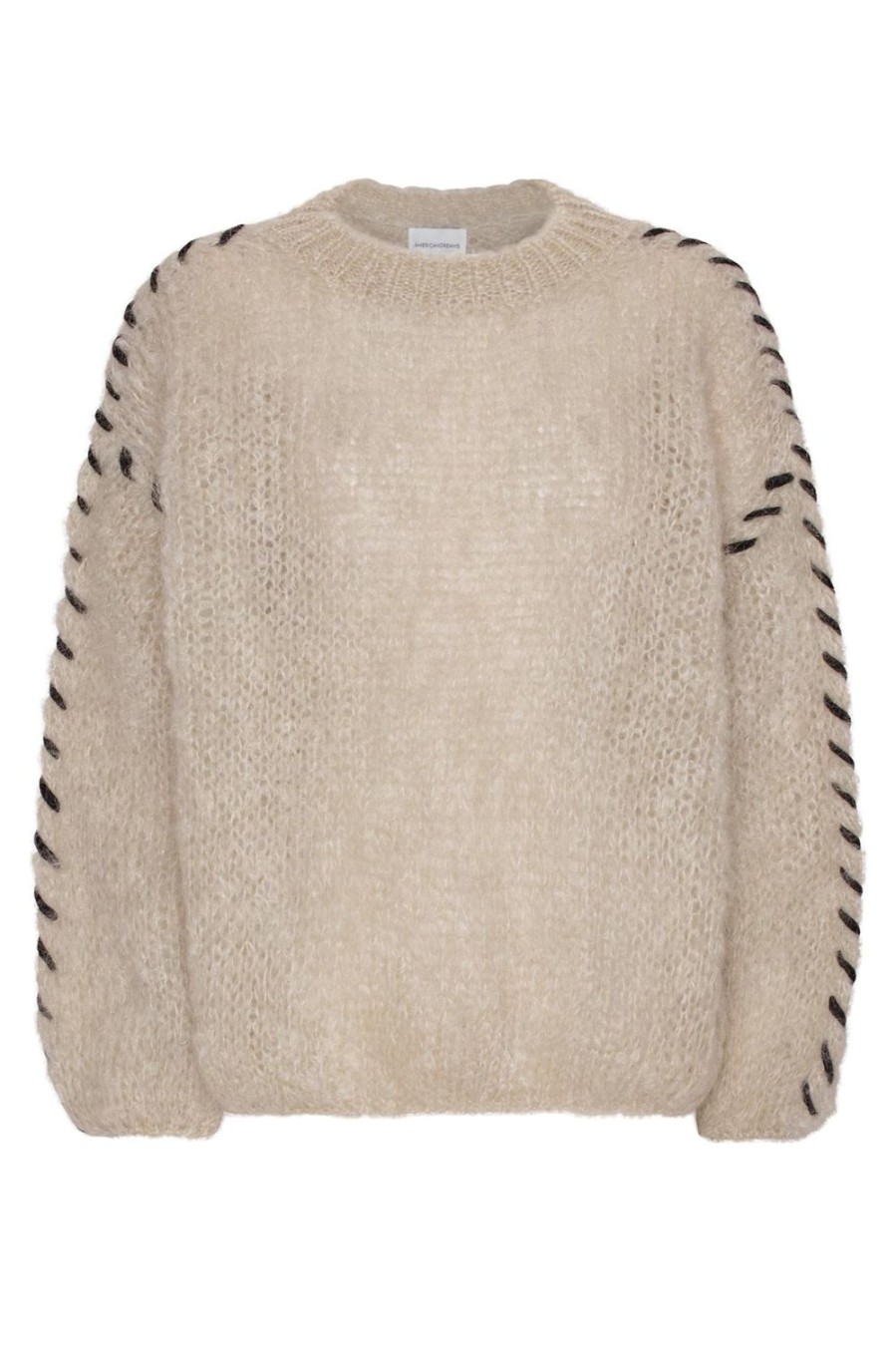 Knitwear | Americandreams Catia Mohair Stitch Pullover Beige