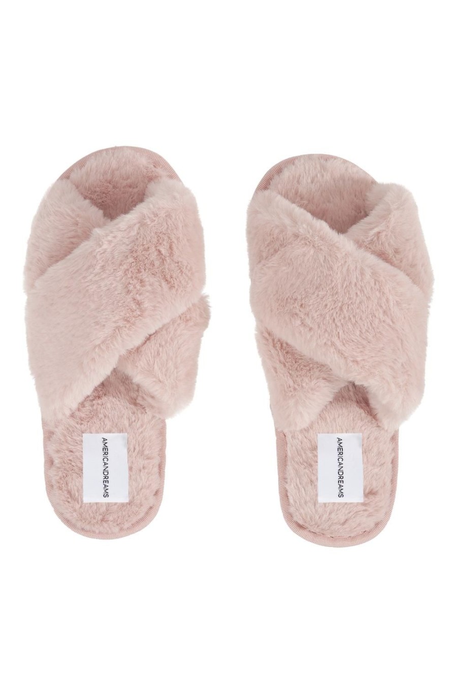 Slippers | Americandreams Lou Faux Fur Slippers Light Pink