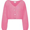 Knitwear | Americandreams Cornelia Cropped Cardigan Pink