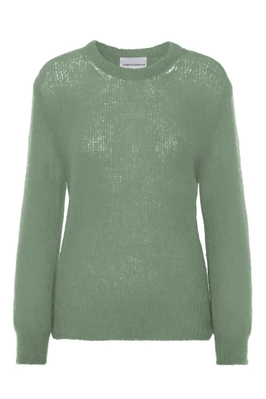 Knitwear | Americandreams Ulla O Neck Knit Pullover Dusty Green