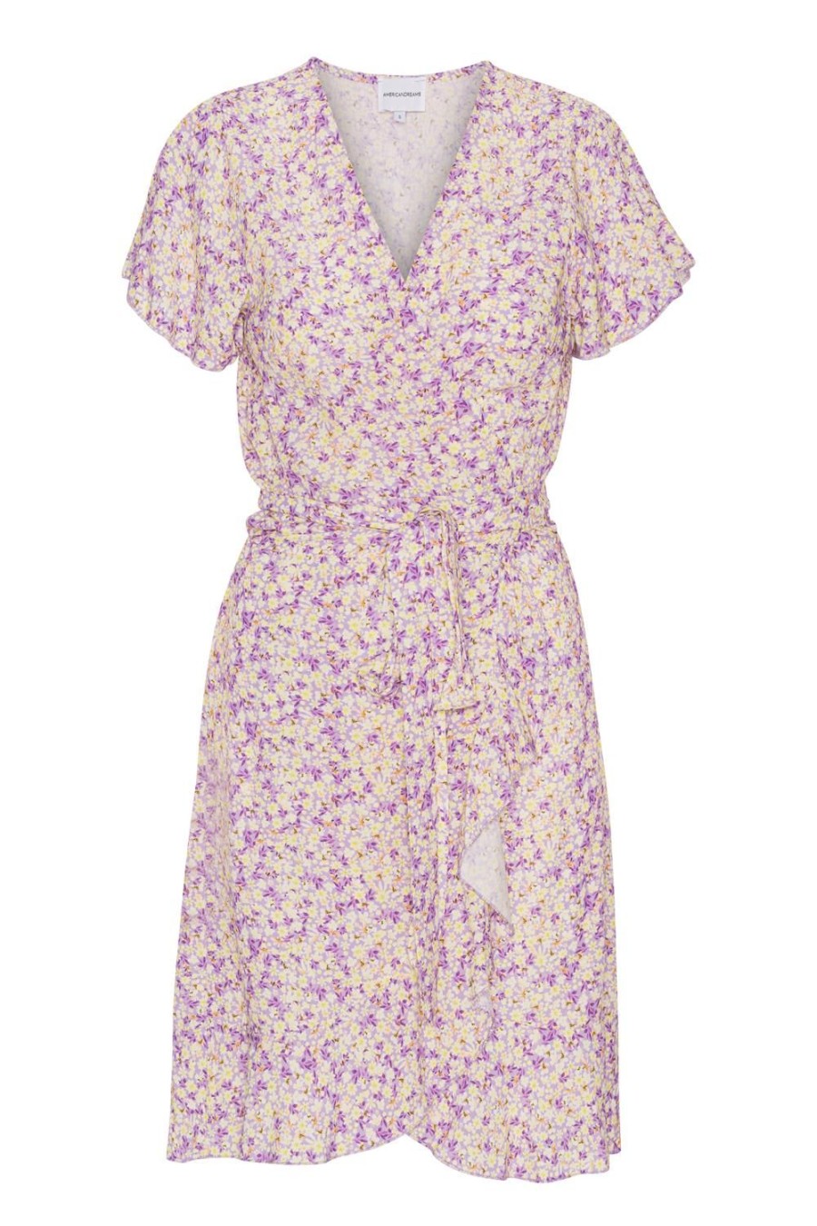 Dresses | Americandreams Milly Wrap Dress Short Lilac/Yellow Flower