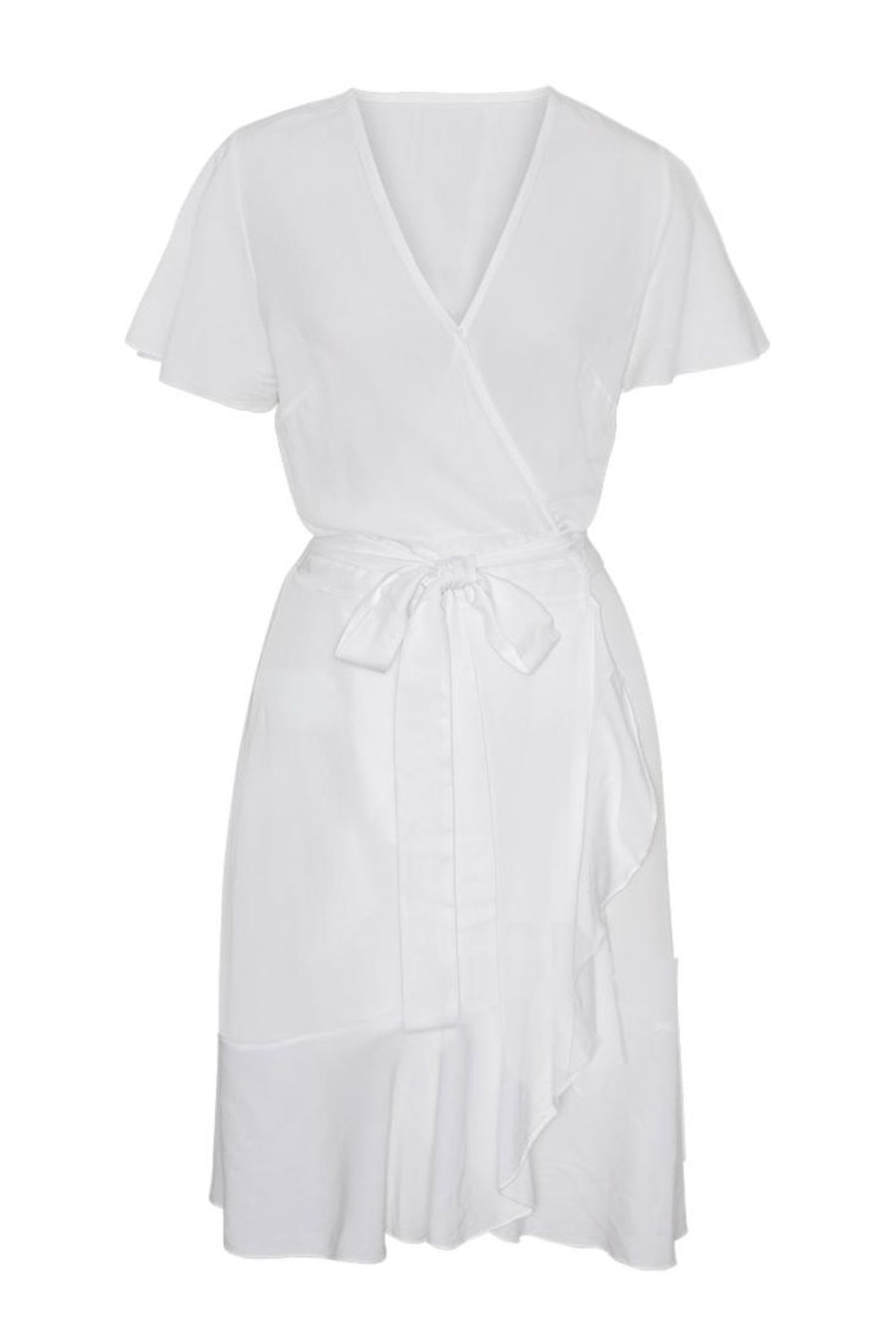 Dresses | Americandreams Milly Wrap Dress Short Solid White