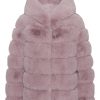 Outerwear | Americandreams Blake Short Faux Fur Jacket Light Pink