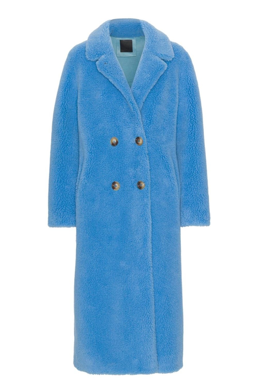 Outerwear | Americandreams Fiona Long Coat Without Fur Sky Blue