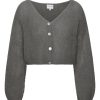 Knitwear | Americandreams Cornelia Cropped Cardigan Antracite Grey