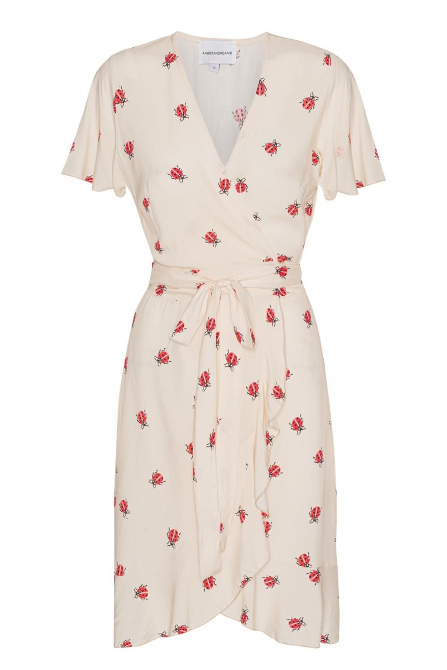 Dresses | Americandreams Milly Wrap Dress Short Beige W/Ladybugs