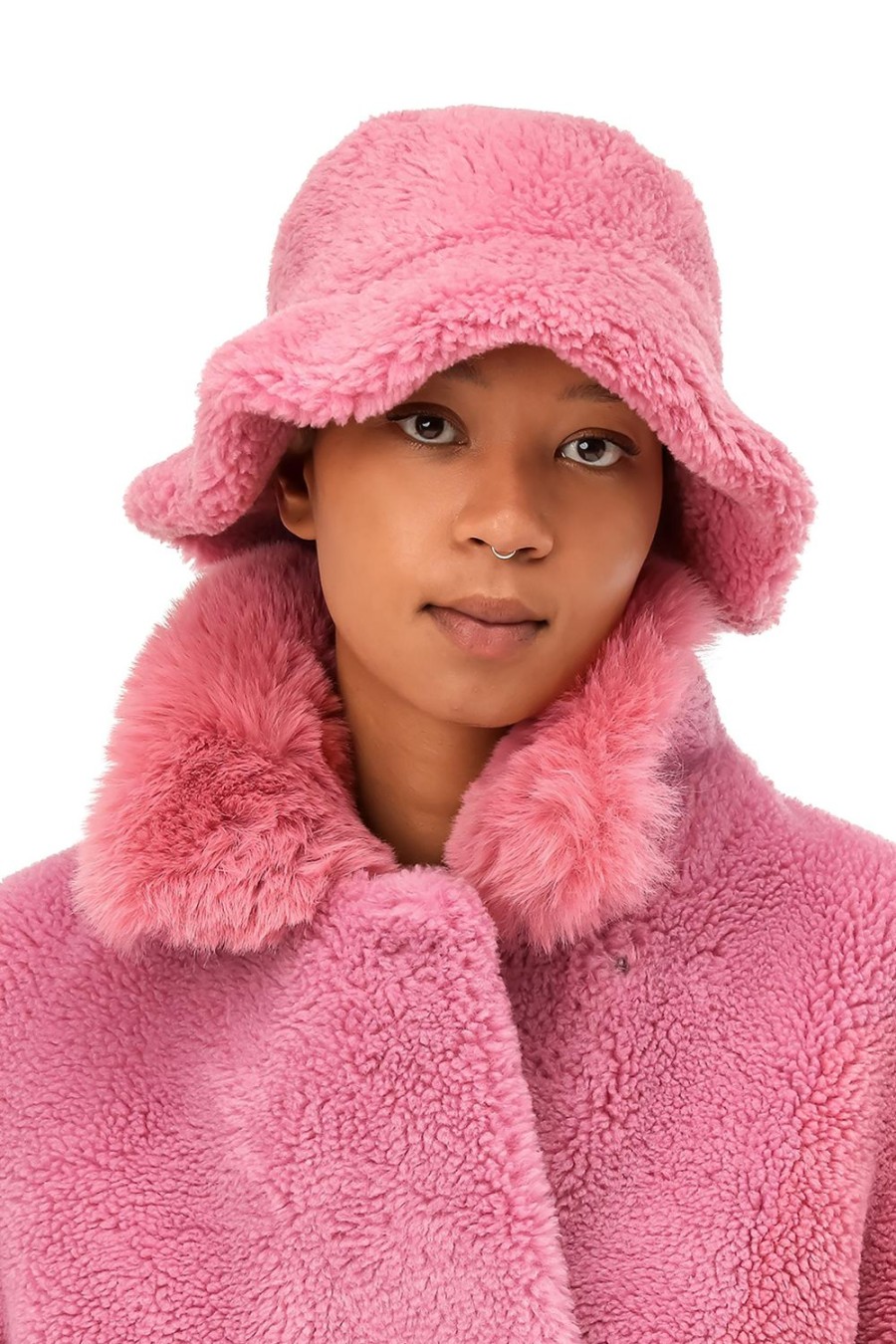 Outerwear | Americandreams Maya Wool Bucket Hat Pink