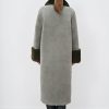 Outerwear | Americandreams Fiona Long Wool Coat Green