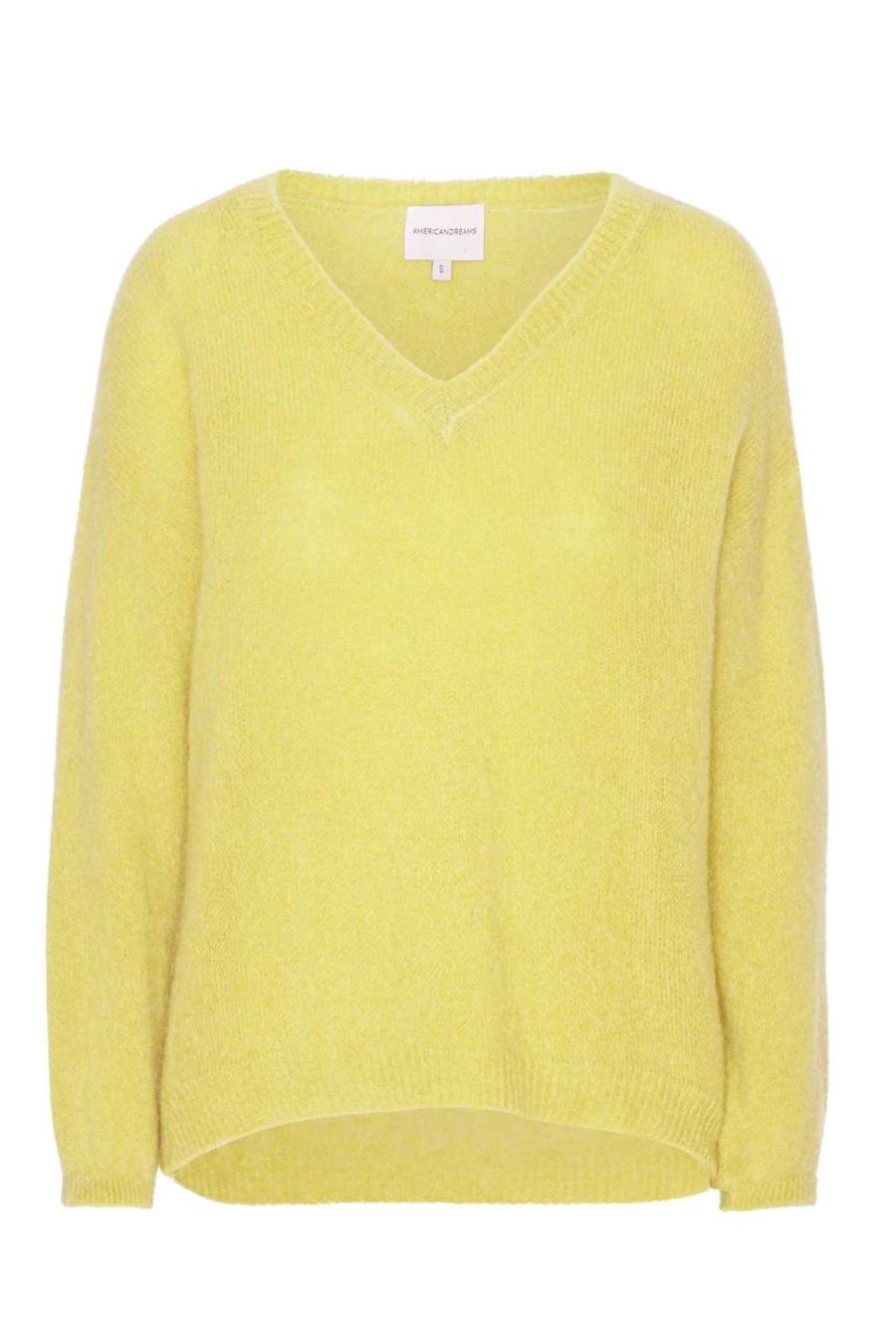 Knitwear | Americandreams Silja V Neck Knit Light Yellow