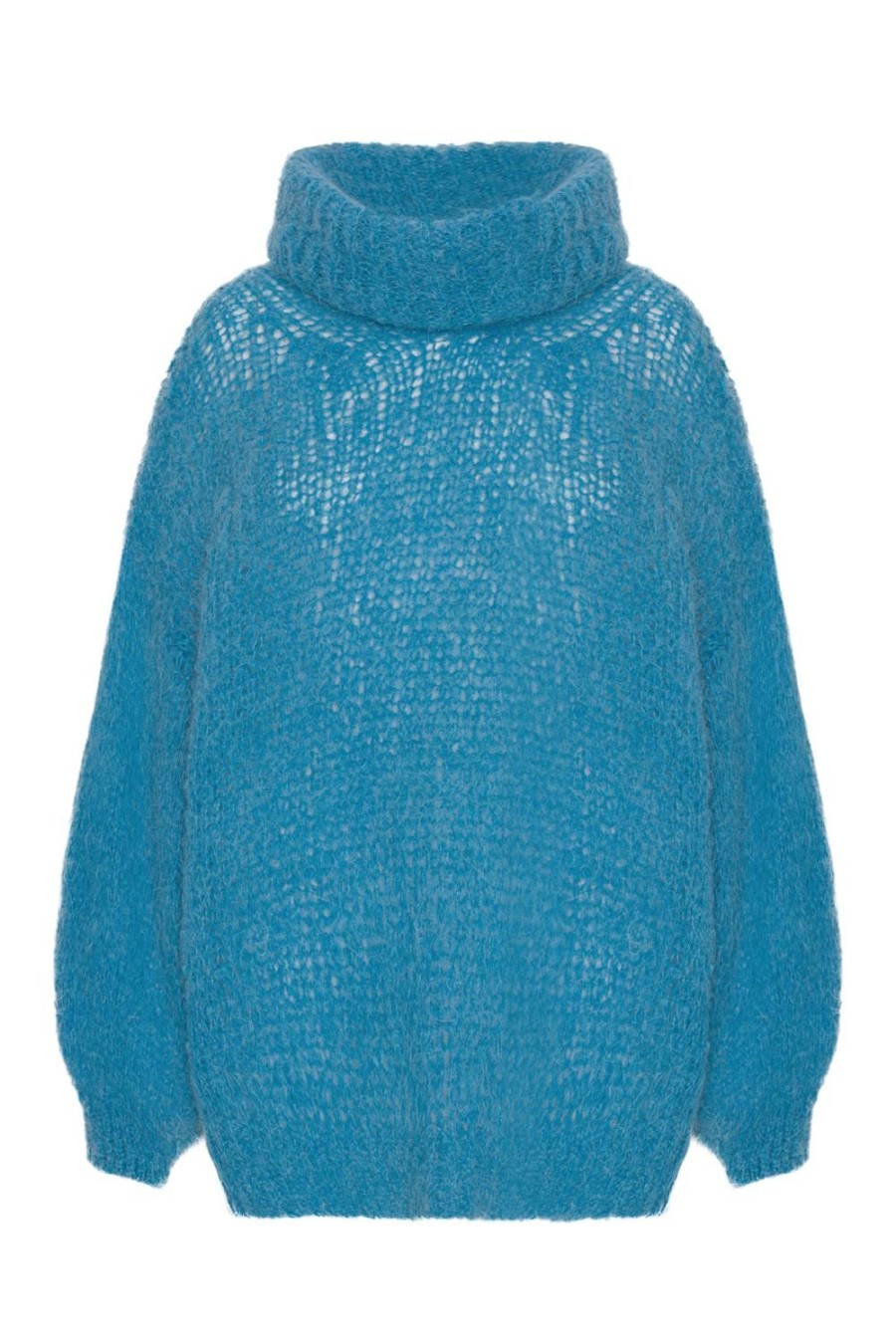 Knitwear | Americandreams Pepper Roll Neck Alpaca Pullover Aqua Blue