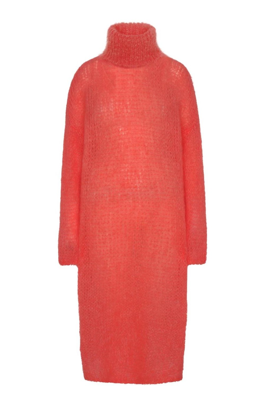 Dresses | Americandreams Chiara Ls Roll Neck Dress Coral Red