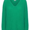 Knitwear | Americandreams Silja V Neck Knit Emerald Green