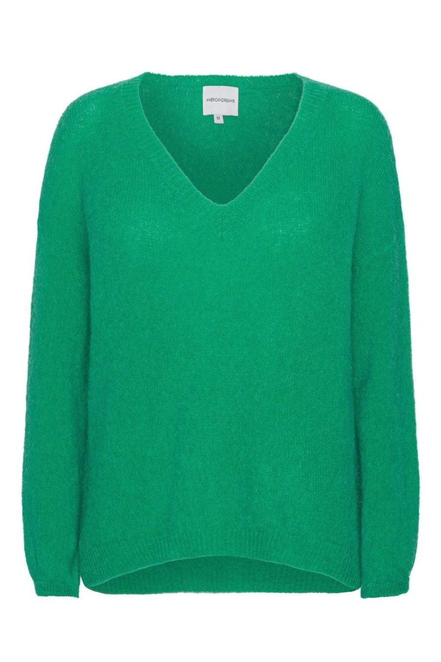 Knitwear | Americandreams Silja V Neck Knit Emerald Green