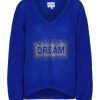 Knitwear | Americandreams Silja V Neck Crystal Pullover Electric Blue