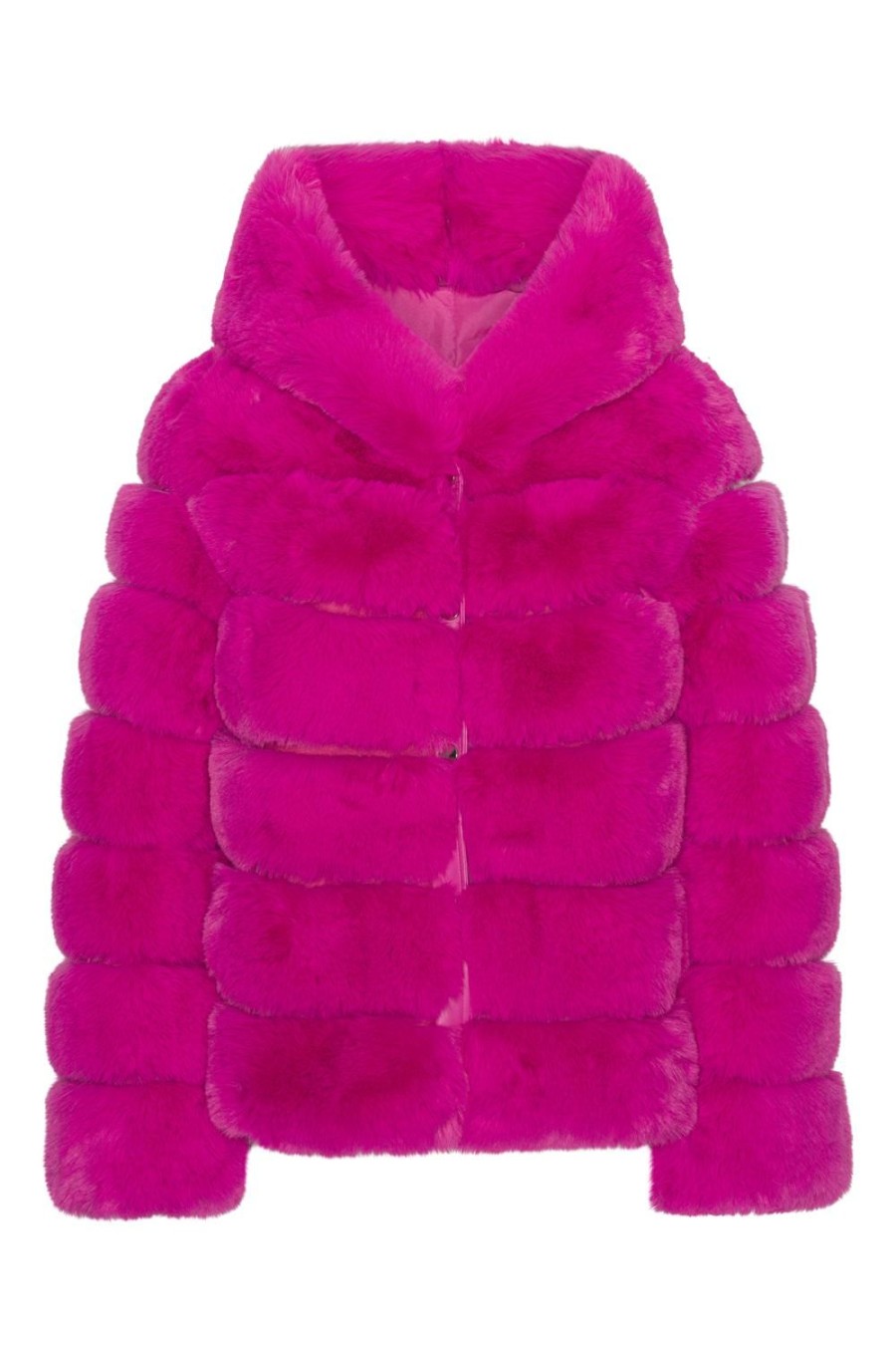 Outerwear | Americandreams Blake Short Faux Fur Jacket Neon Pink