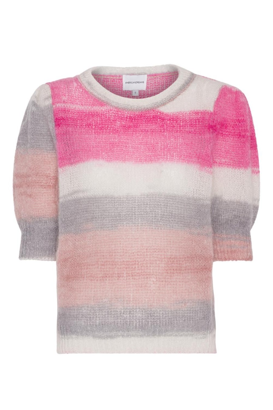 Knitwear | Americandreams Kenza Short Sleeve Knit Pullover Pink Dream