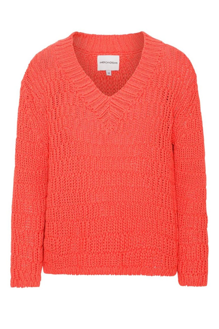 Knitwear | Americandreams Sui Cotton Pullover Coral Red