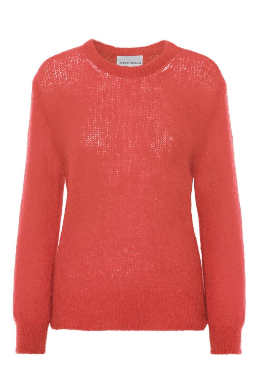 Knitwear | Americandreams Ulla O Neck Knit Pullover Coral Red