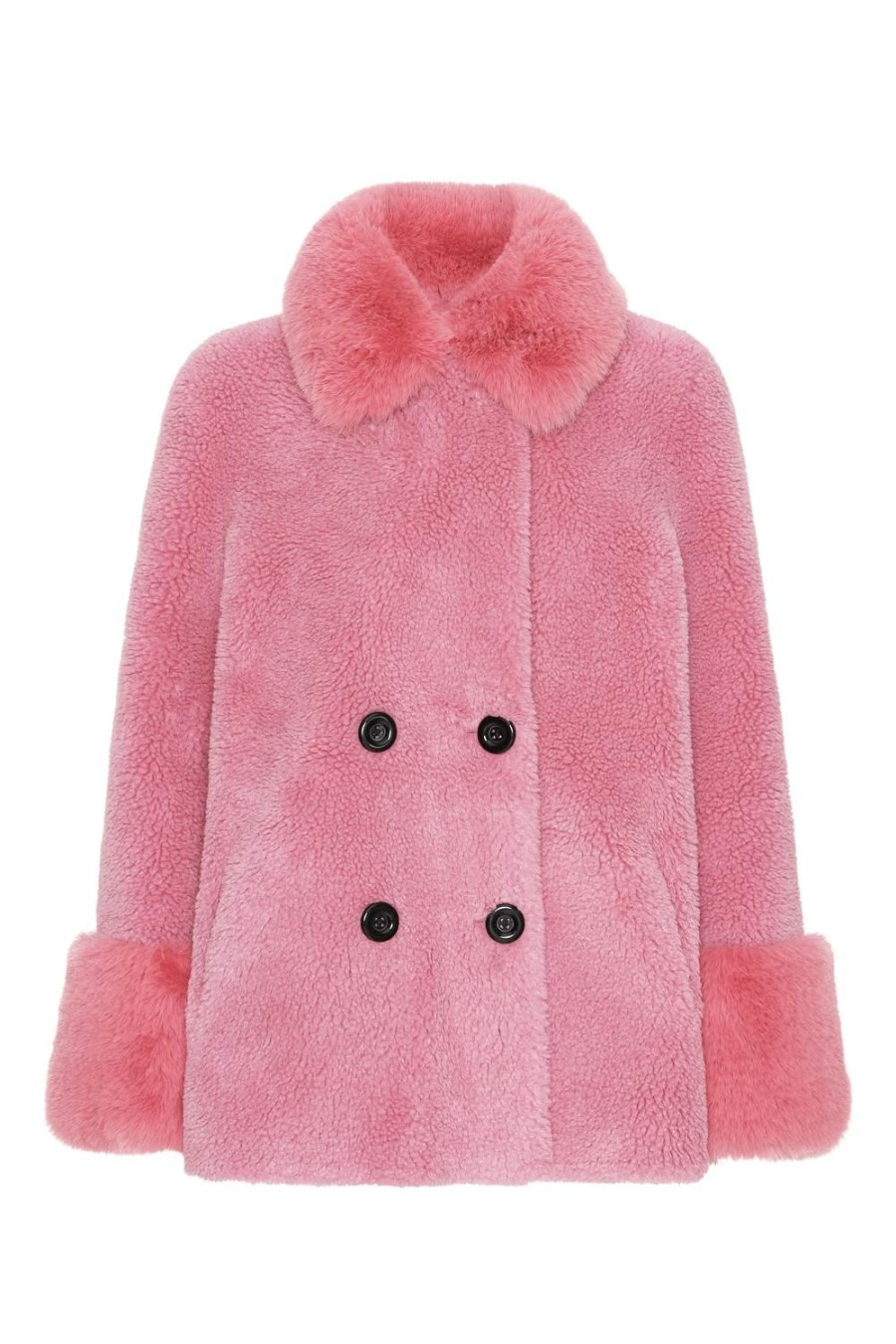 Outerwear | Americandreams Fiona Short Wool Coat Pink